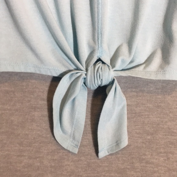 STUDIO Comfy Stretch Oversized Relaxed Fit Jersey Knit Tie Front Lacey Trim - Picture 9 of 16